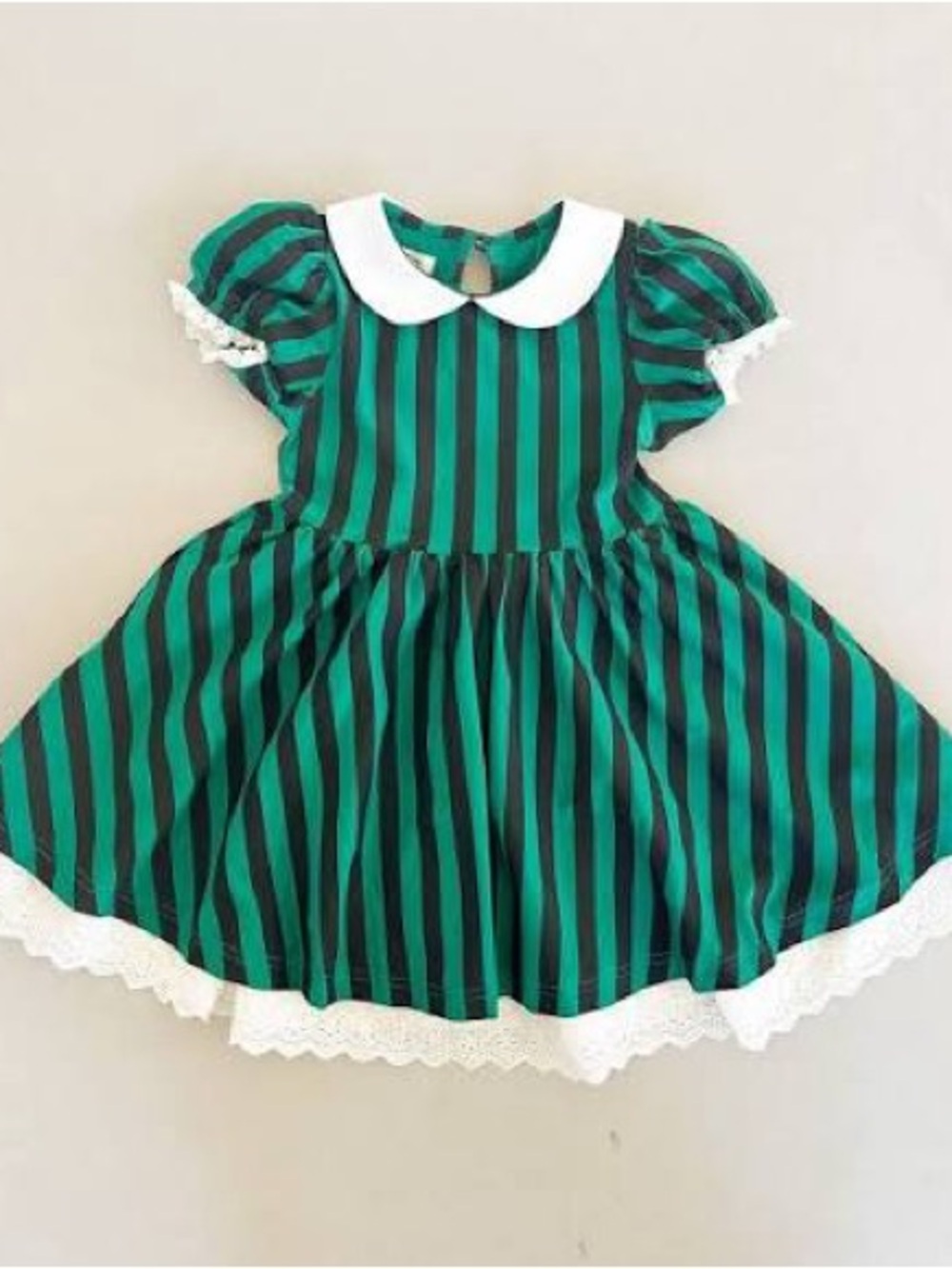 Taylor Joelle Haunted Mansion Stripe Halloween Maid White Peter Pan Collar 8